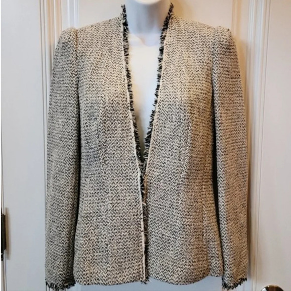 Rebecca Taylor Textured Tweed Women's Feminine Classic Blazer Jacket Size US 2. - Picture 3 of 15